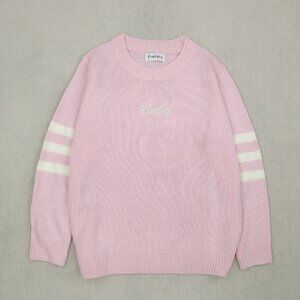 Baby pink women knitted sweater